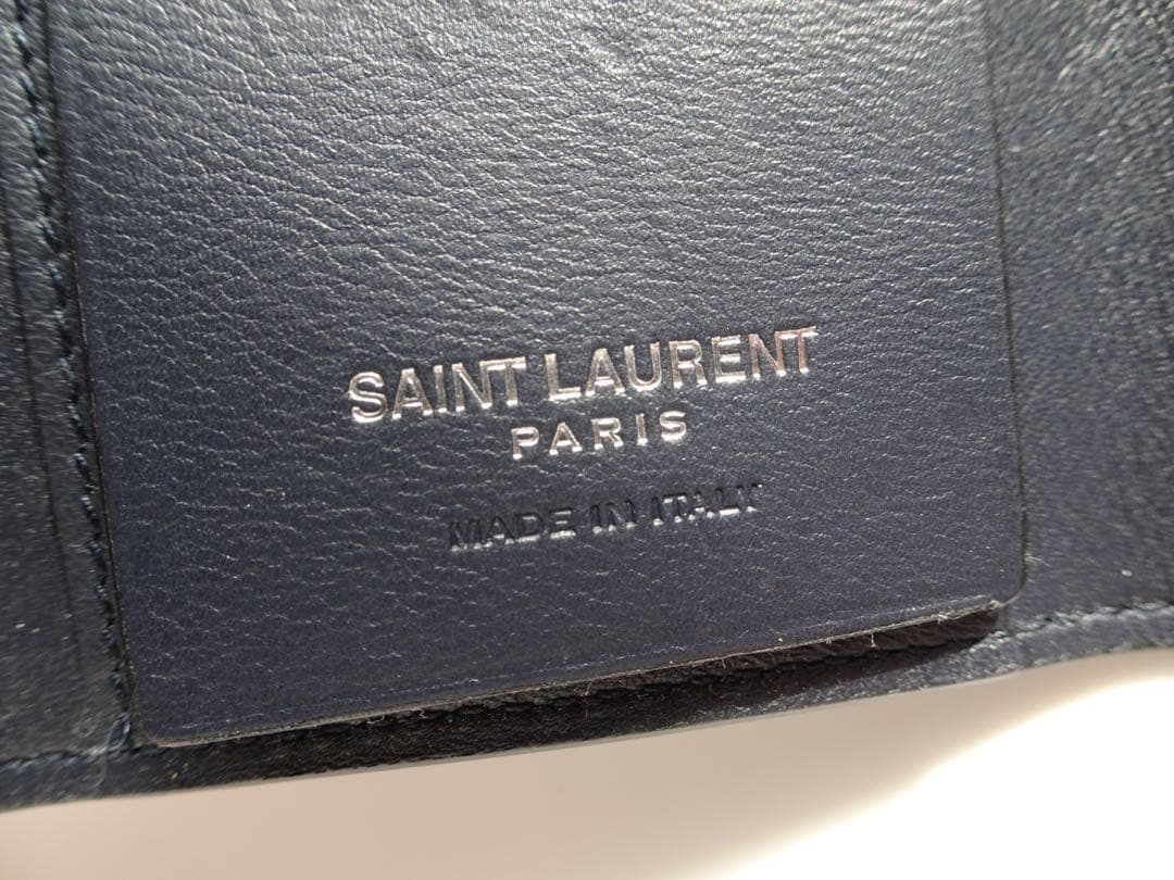 【SAINT LAURENT PARIS】6連キーケース　ダークネイビー　レザー