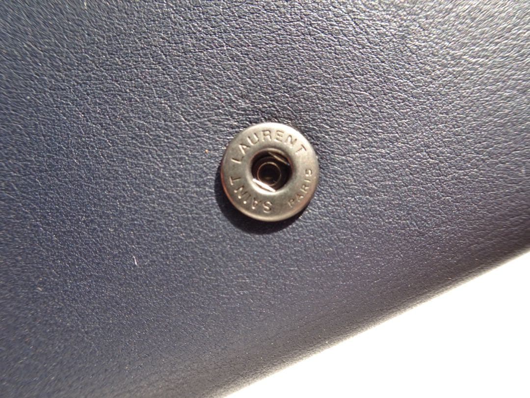 【SAINT LAURENT PARIS】6連キーケース　ダークネイビー　レザー