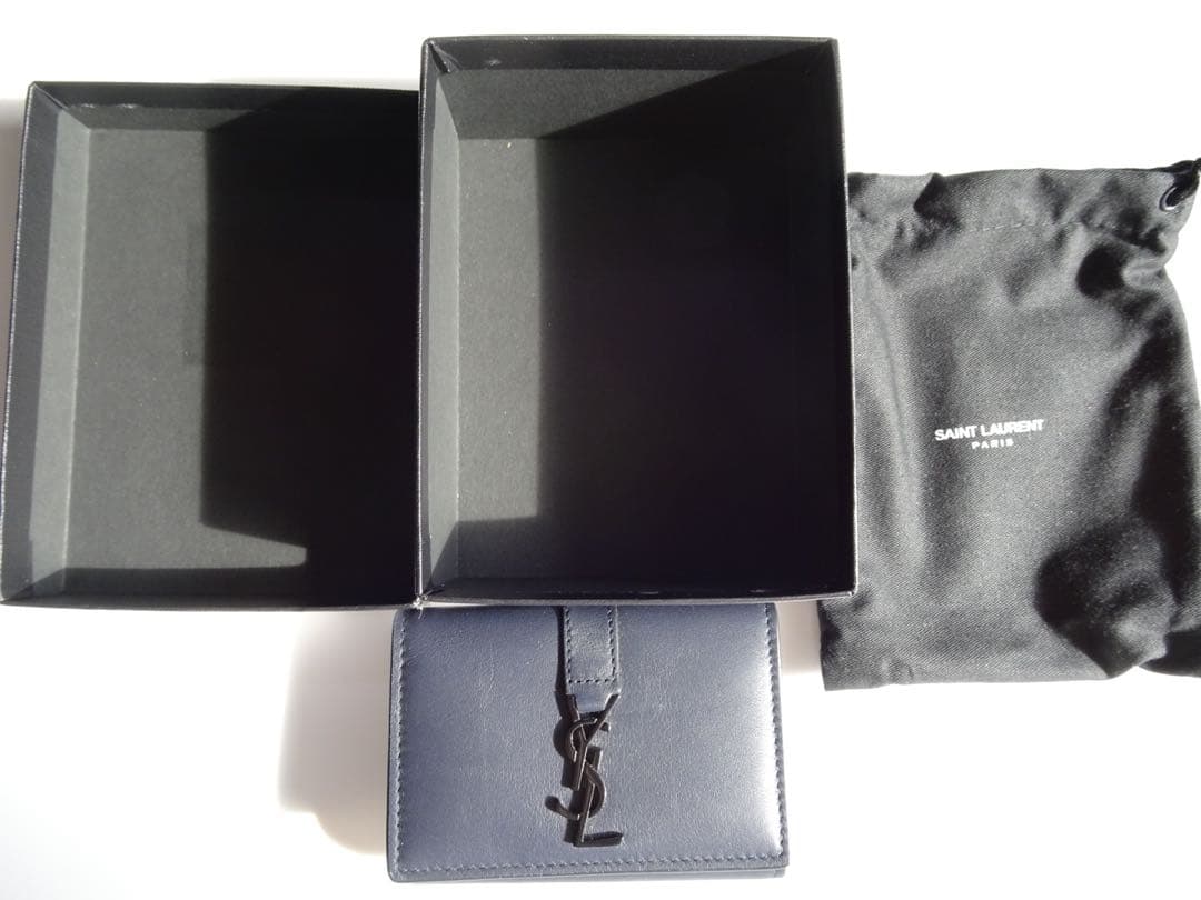 【SAINT LAURENT PARIS】6連キーケース　ダークネイビー　レザー