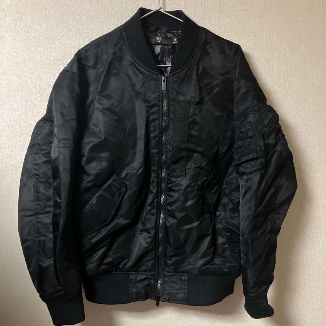 UNIQLO ＋J ハイブリッドダウン MA-1 ジャケット Mサイズ ブラック