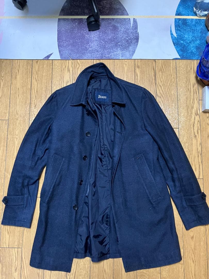 【出品年内まで】Herno ウールコート（ネイビー）