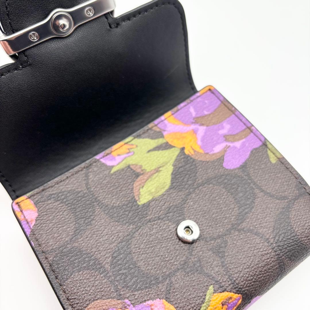 【COACH☆新品】スモール モーガン ウォレット・シグネチャー ・ローズ