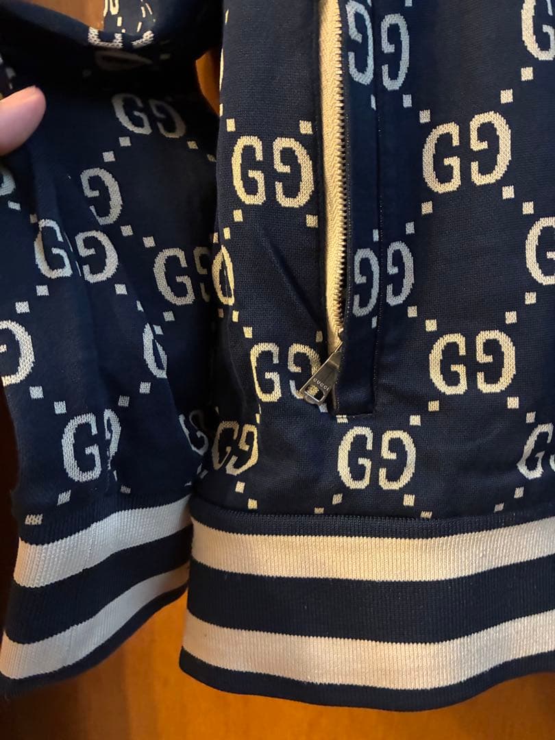 GUCCI GG総柄 トラックジャケット ネイビー Mサイズ ジャージ 正規品