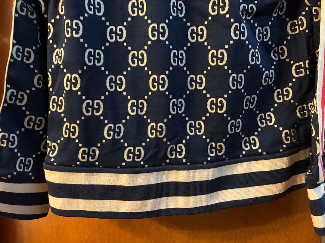 GUCCI GG総柄 トラックジャケット ネイビー Mサイズ ジャージ 正規品