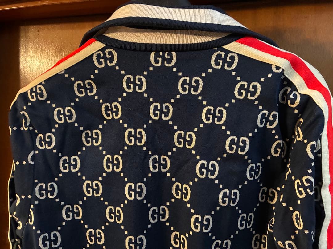 GUCCI GG総柄 トラックジャケット ネイビー Mサイズ ジャージ 正規品