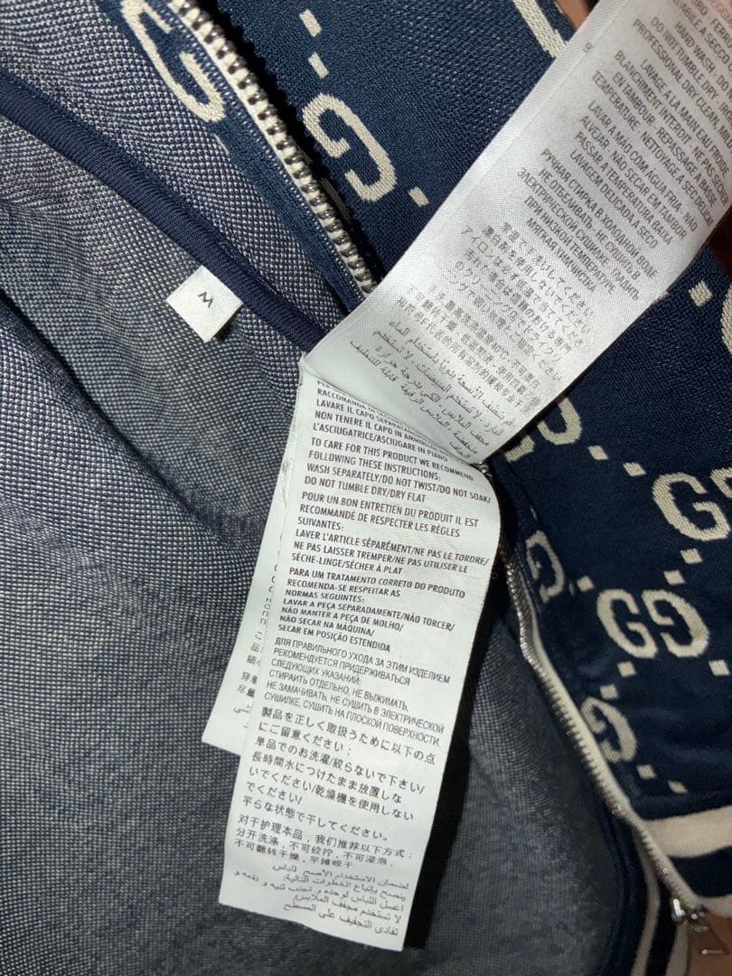 GUCCI GG総柄 トラックジャケット ネイビー Mサイズ ジャージ 正規品