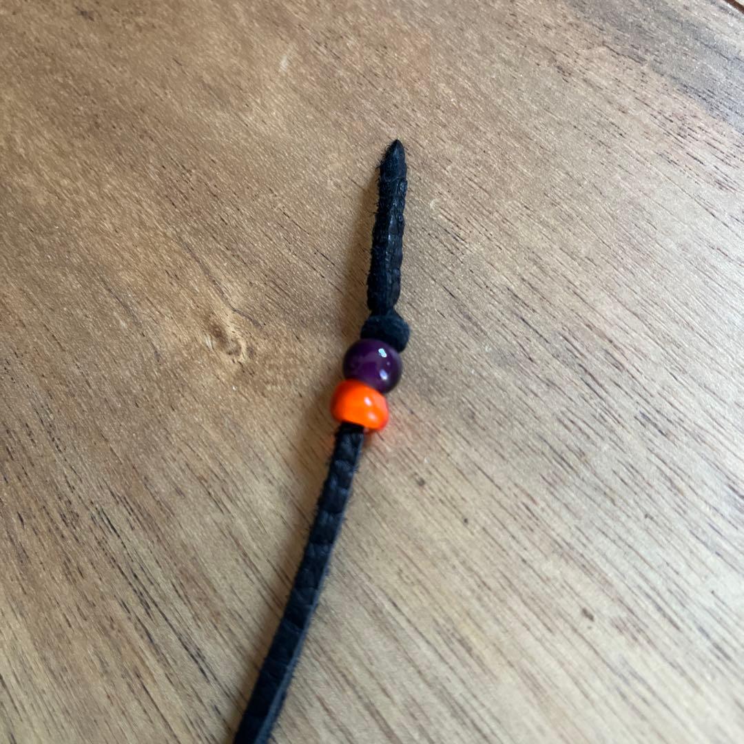 フラワーコンチョ　ハンドメイド　ケース　ブラック