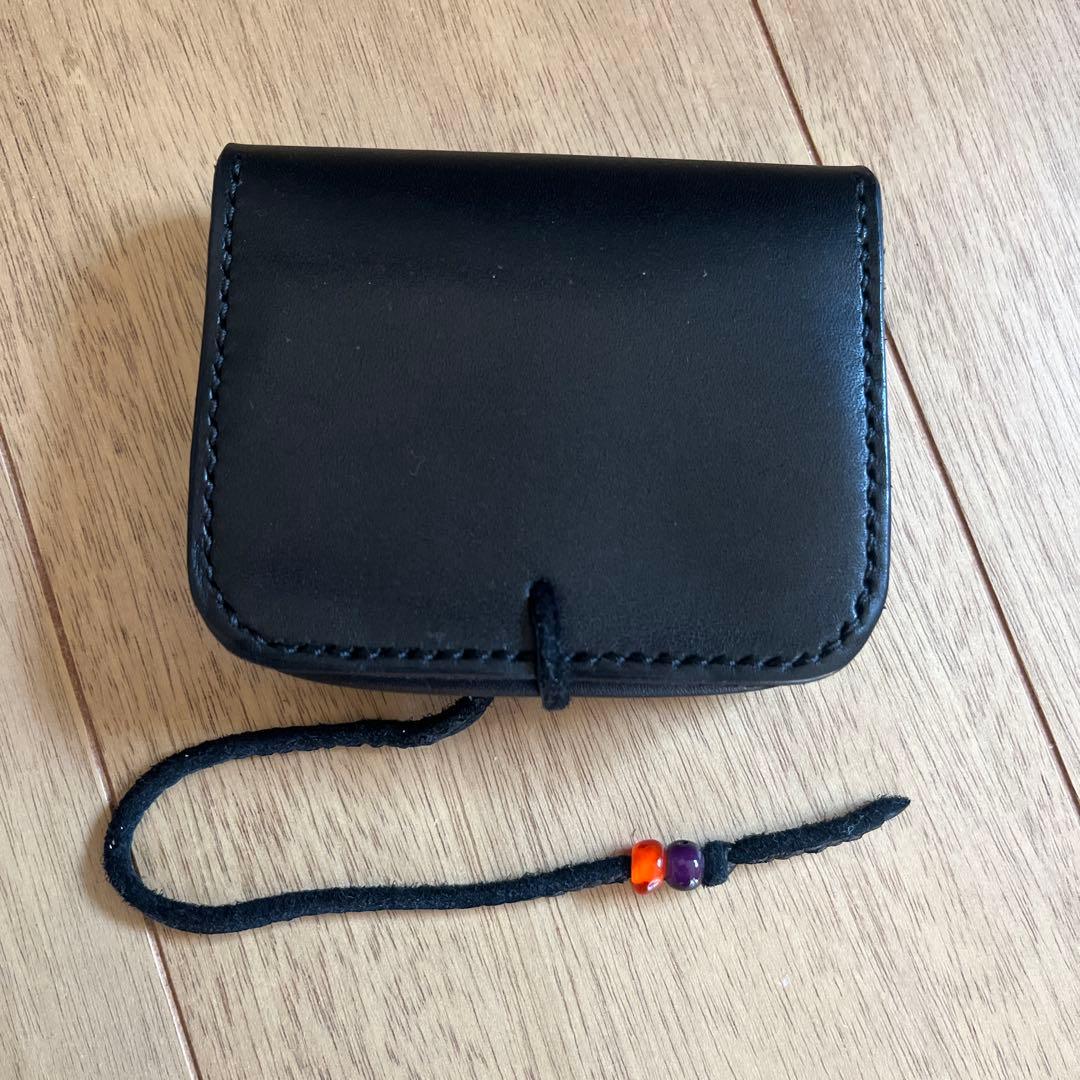 フラワーコンチョ　ハンドメイド　ケース　ブラック