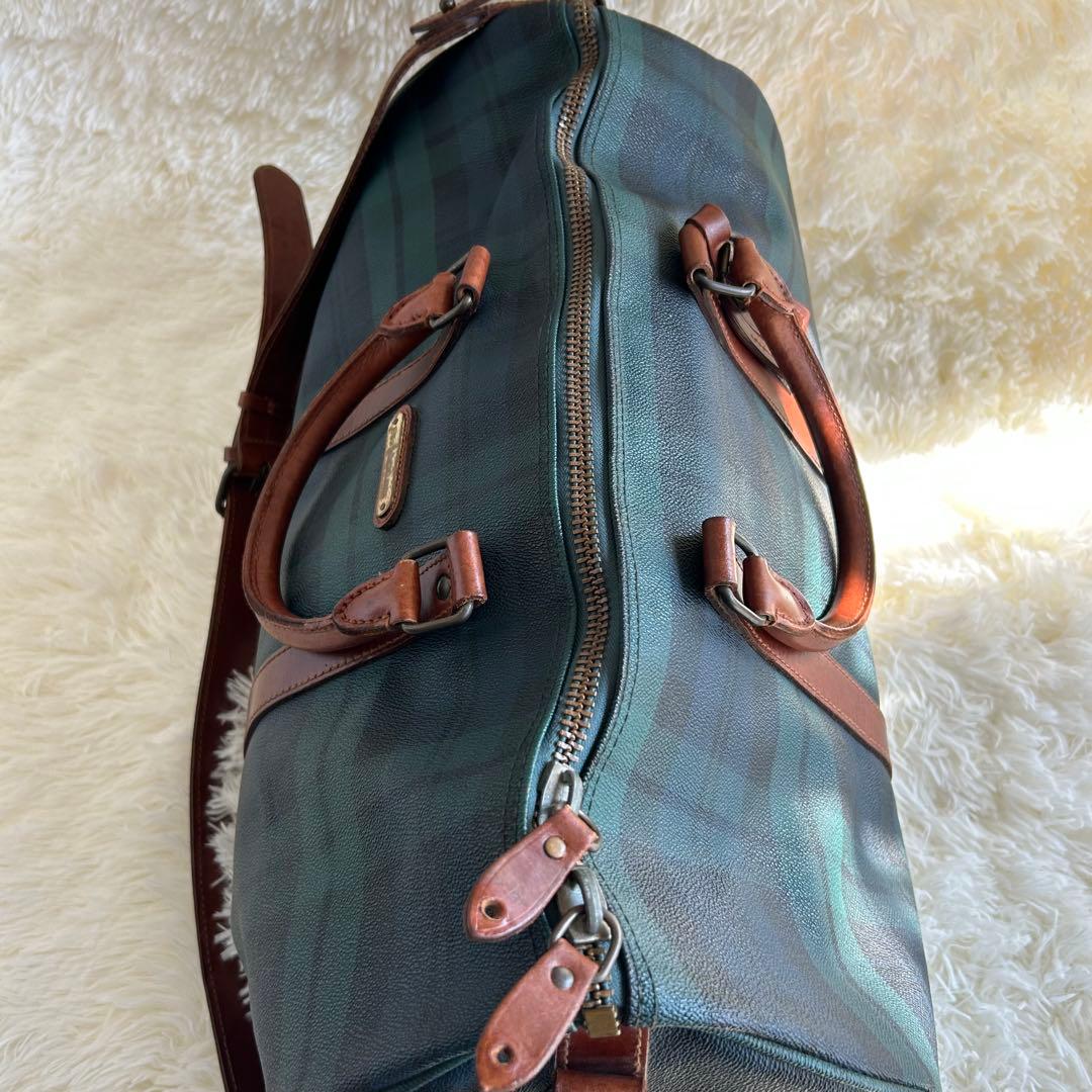 【希少・名作】ポロラルフローレンタータンチェック ボストンバッグ 2way