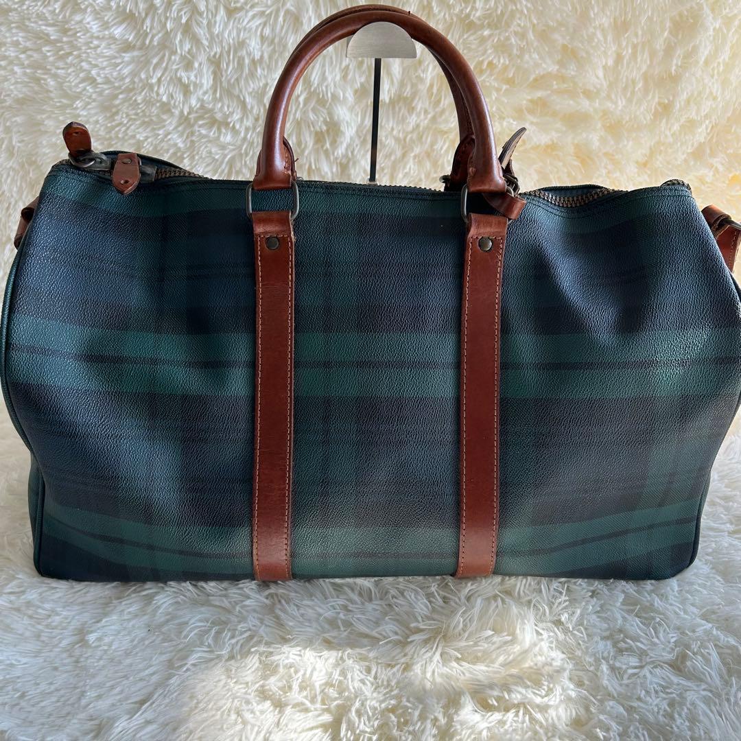 【希少・名作】ポロラルフローレンタータンチェック ボストンバッグ 2way