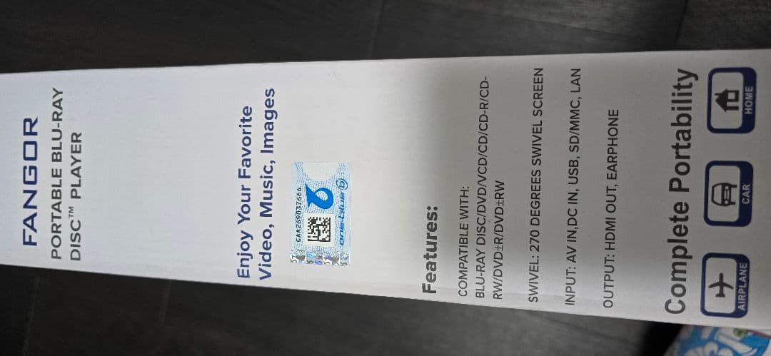 FANGOR ファゴール ポータブルブルーレイプレーヤー F-BR143
