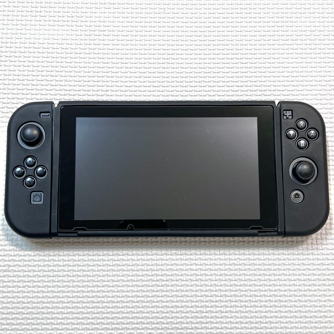 Nintendo Switch 本体 グレー 2020年製 カバー 保護フィルム