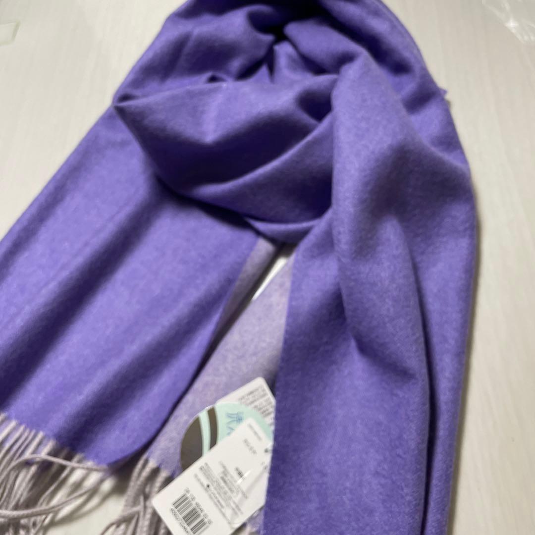 FURLAフルラ洗えるカシミヤ100%ストール　パープル