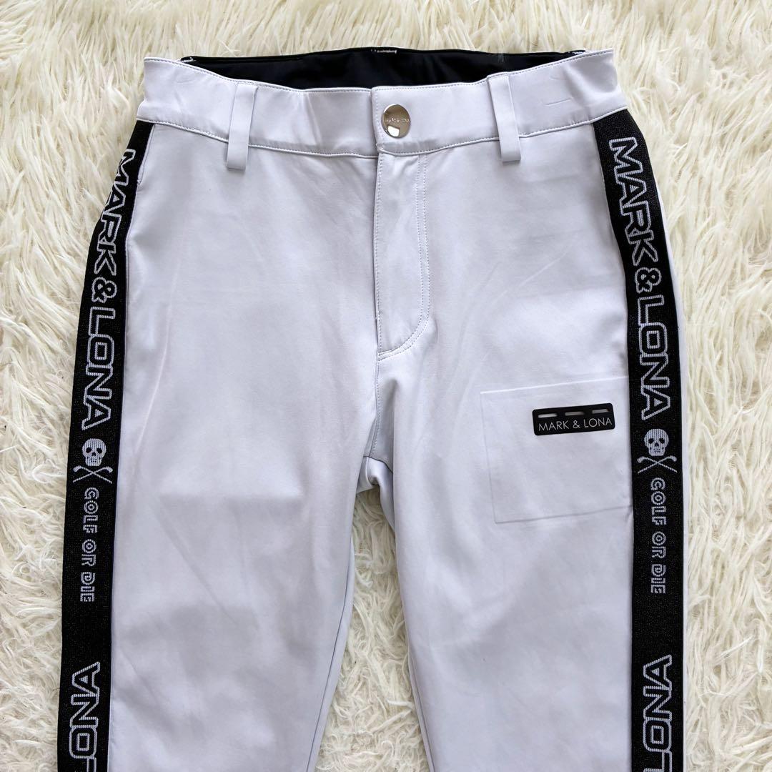 MARK & LONA ドクロタグ ロゴライン パンツ スキニー