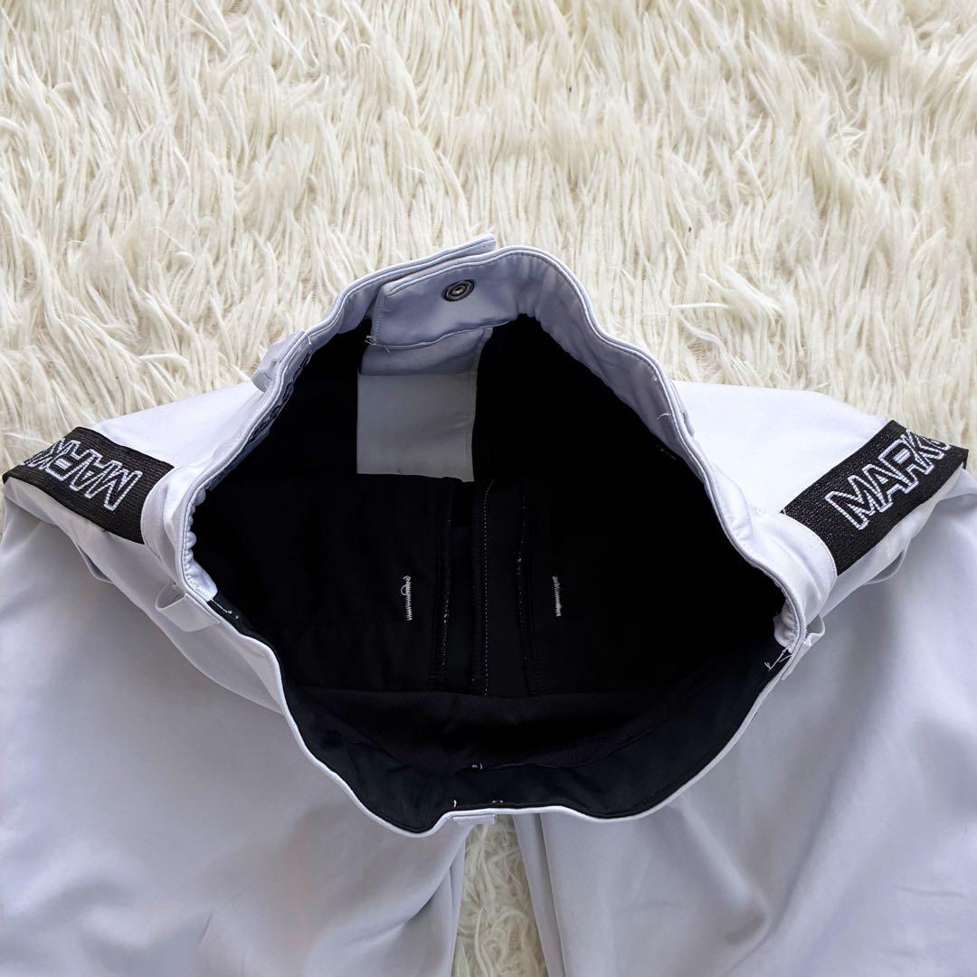 MARK & LONA ドクロタグ ロゴライン パンツ スキニー