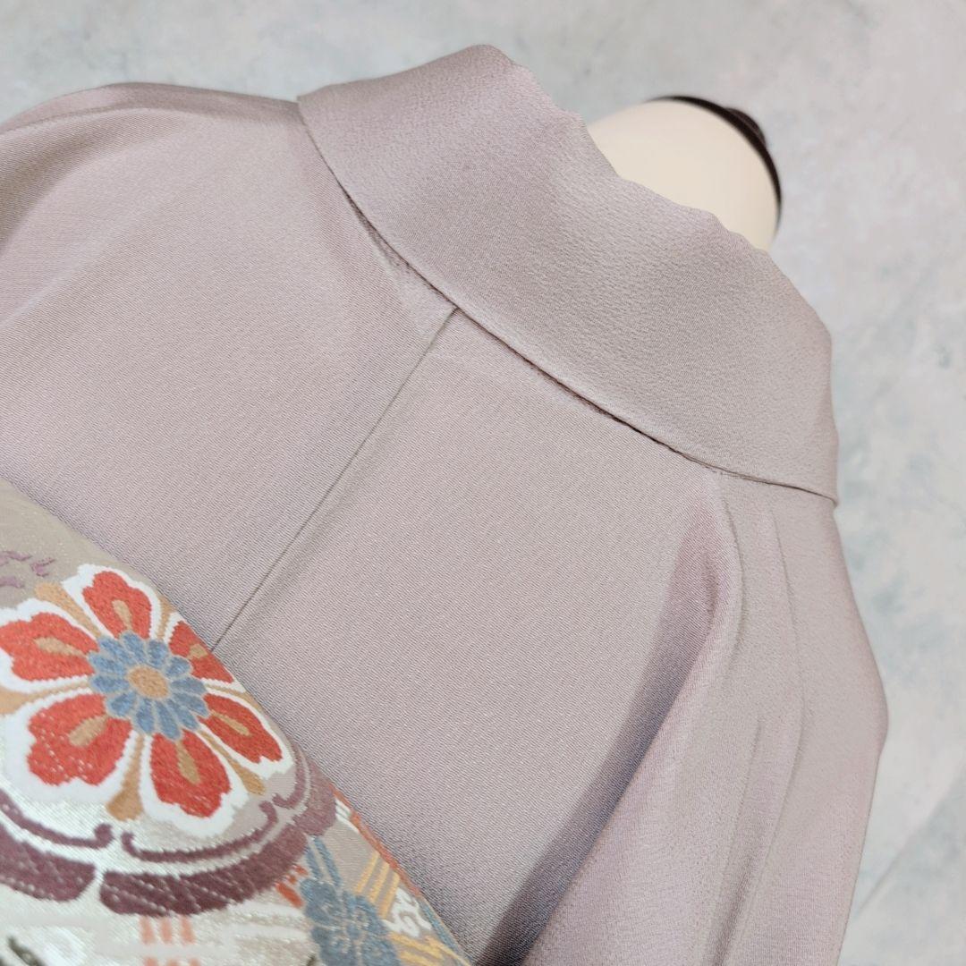 訪問着　フルセット　着物　正絹　花　鳥　カラフル　トールサイズ　おしゃれ　F4