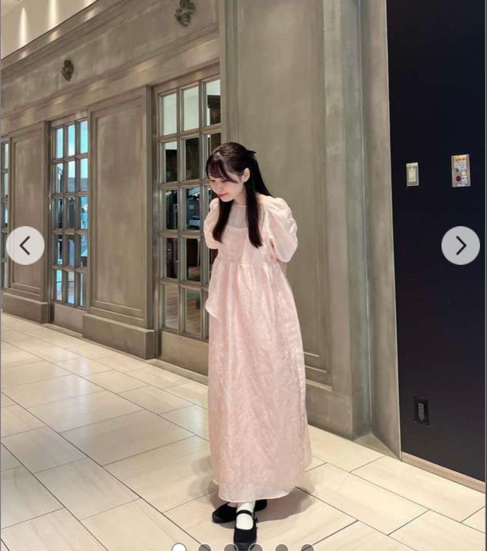 アンドレスドbubble sleeve jacquard dress MT新品