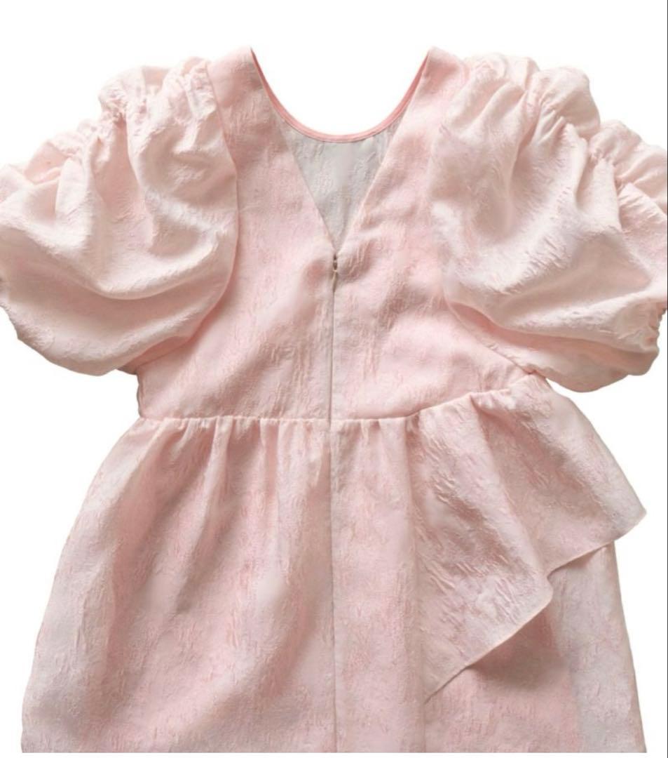 アンドレスドbubble sleeve jacquard dress MT新品