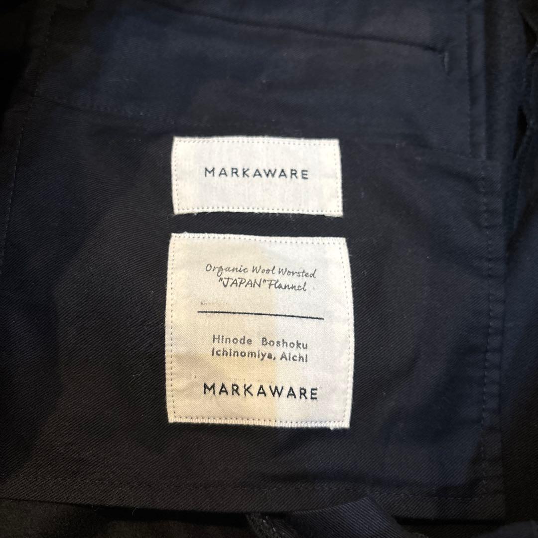MARKAWARE　FRONT PLEATS PEGTOP ウール フランネル黒