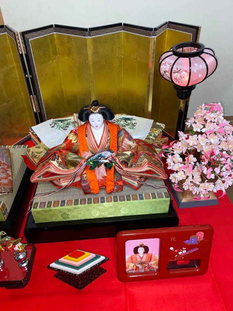 【増村人形店】雛人形 親王飾り 西陣本金帯地織 初節句 上品華やか