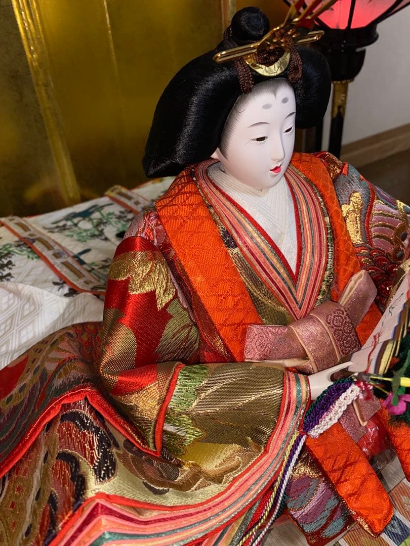 【増村人形店】雛人形 親王飾り 西陣本金帯地織 初節句 上品華やか