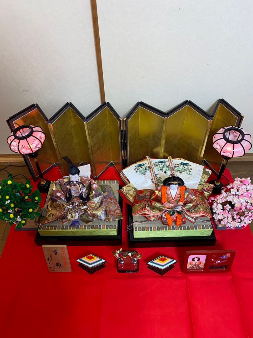 【増村人形店】雛人形 親王飾り 西陣本金帯地織 初節句 上品華やか