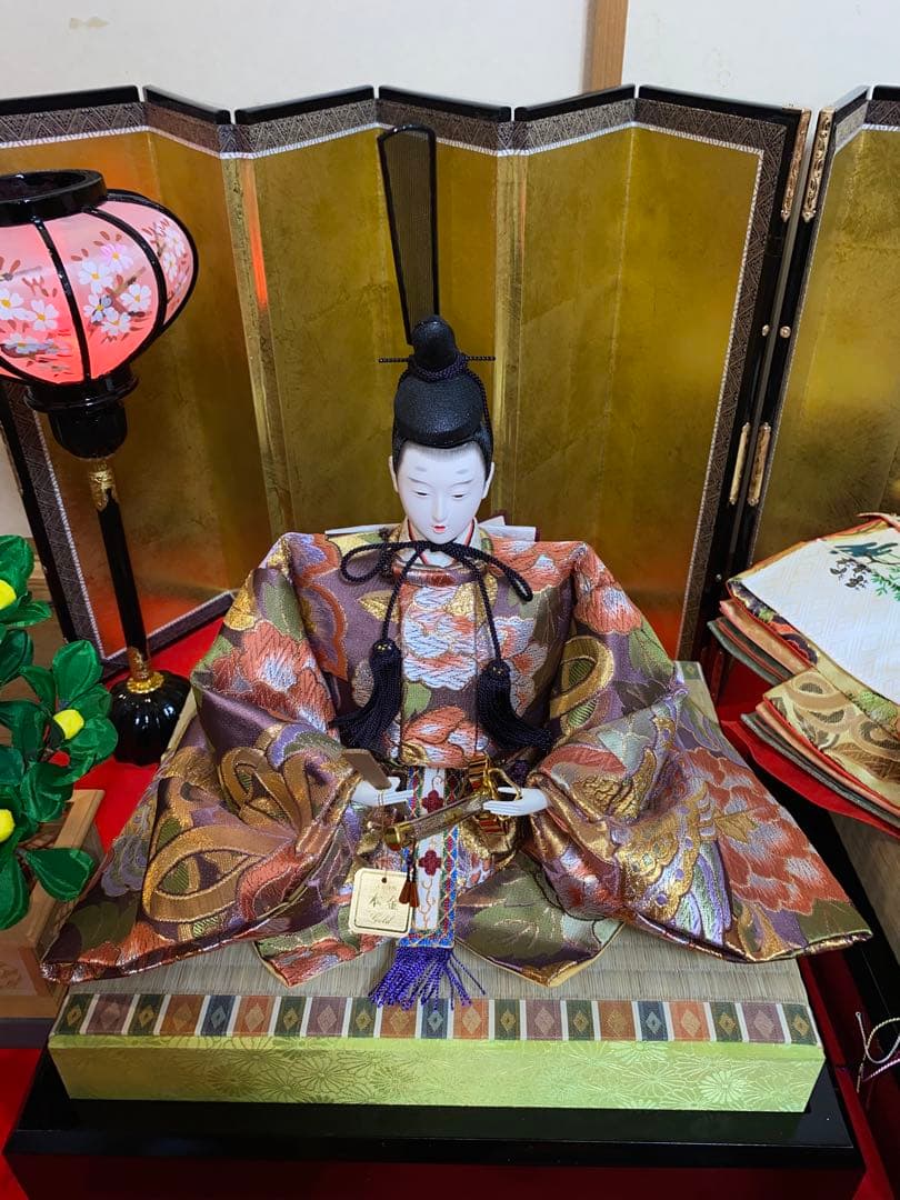【増村人形店】雛人形 親王飾り 西陣本金帯地織 初節句 上品華やか