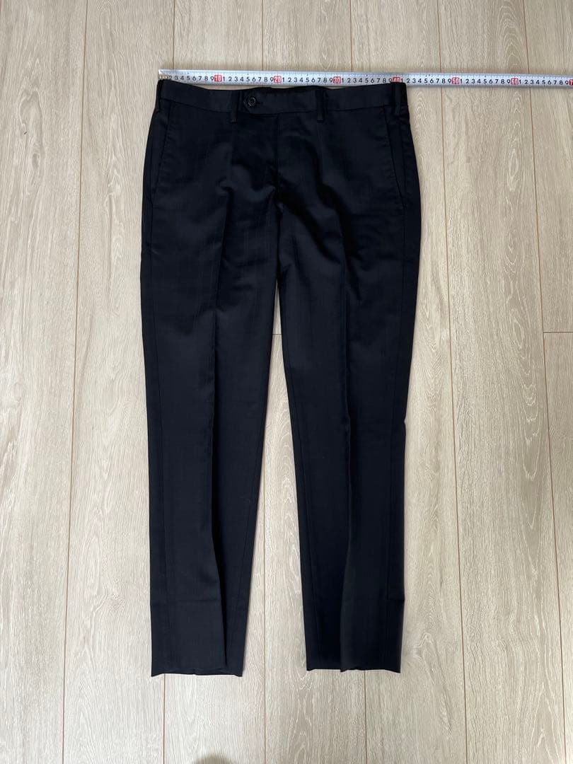 MICHEL ミッシェルクランスーツ 濃紺チェック（黒色）スリーピース