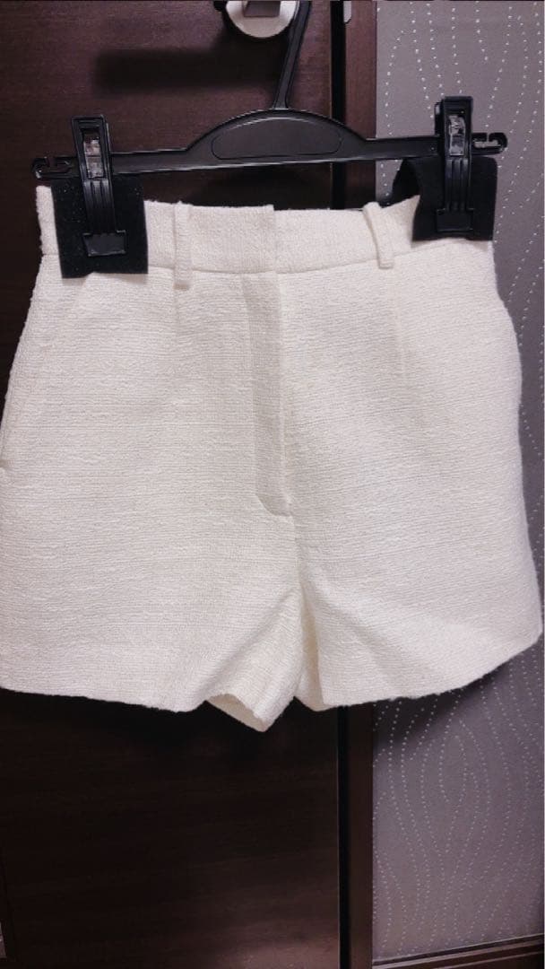 ツイードショートパンツ （WHITE）　anuans