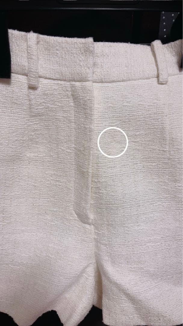 ツイードショートパンツ （WHITE）　anuans