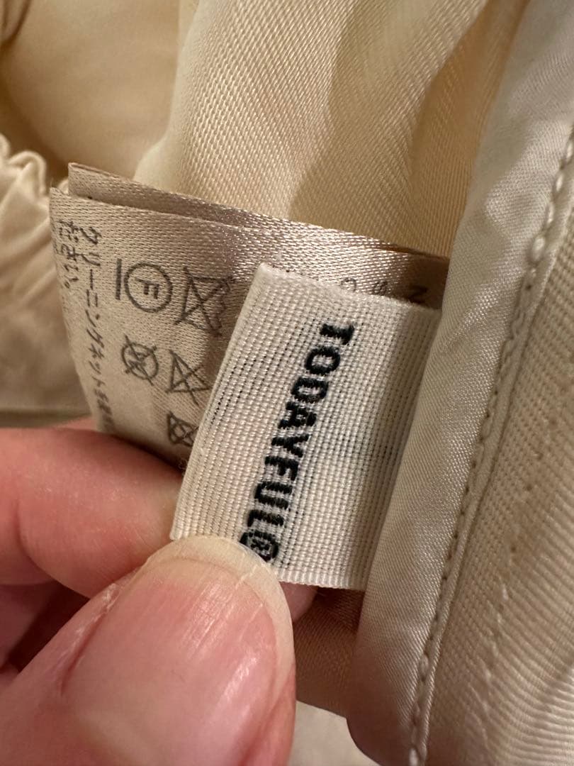 パンツ todayful Satin Easy Pants ECRU