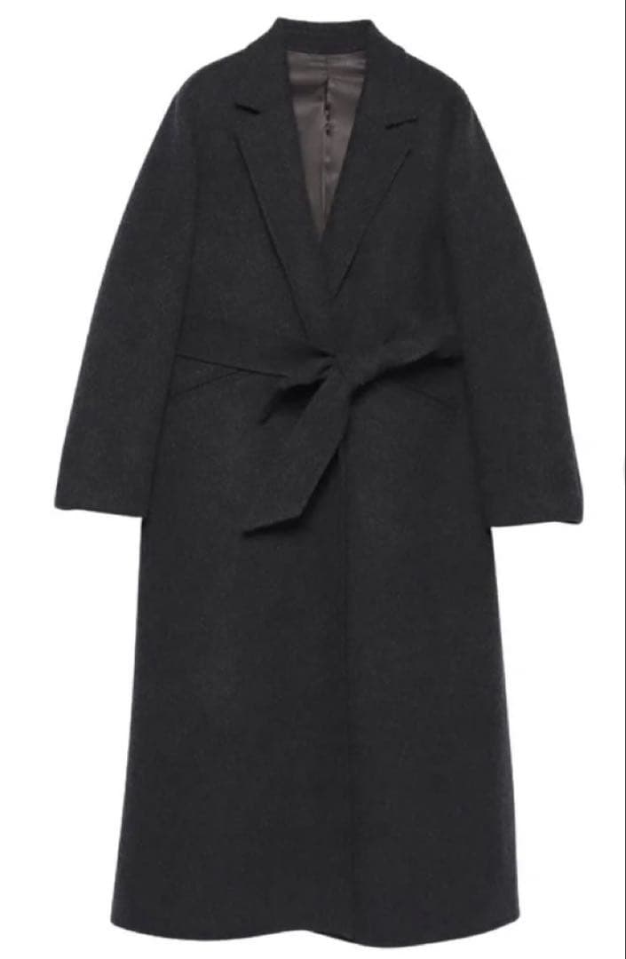 anuans リバーロングチェスターコート （CHARCOALGREY）