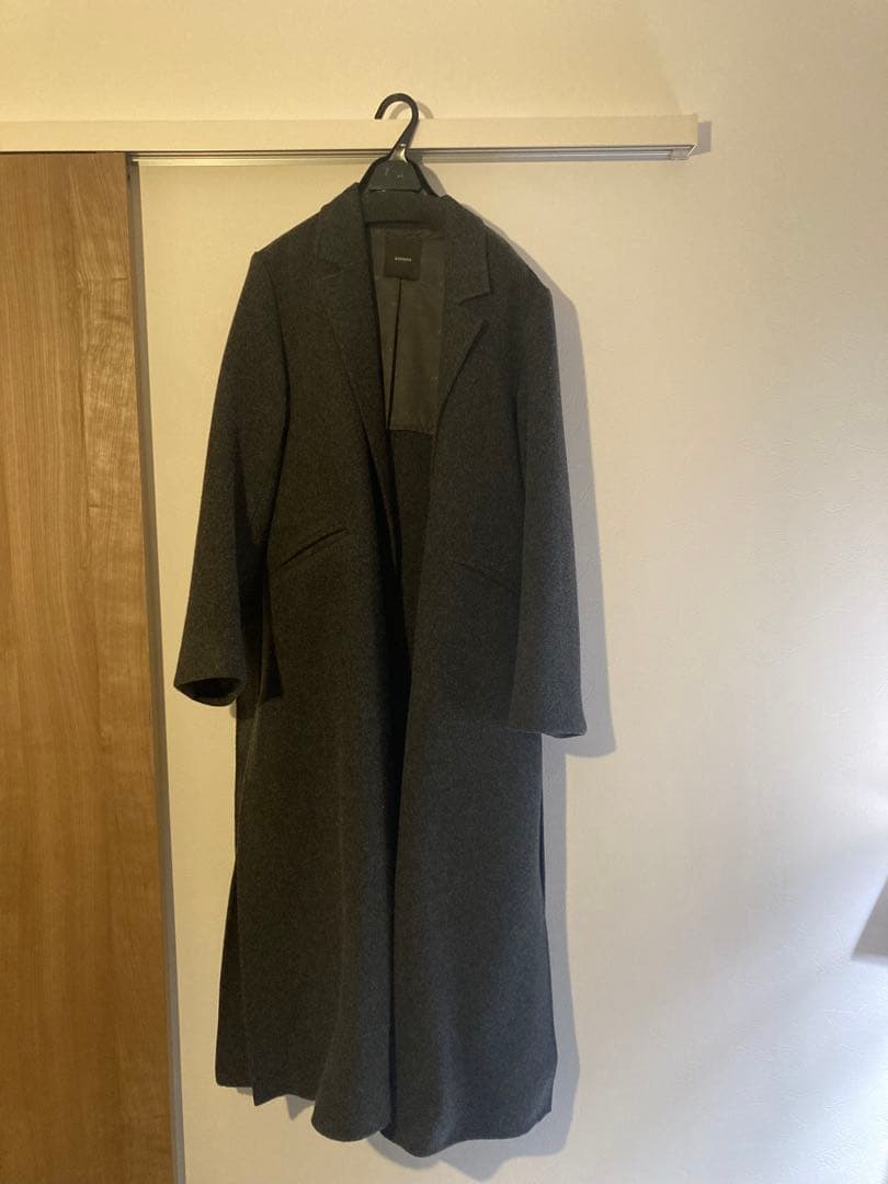 anuans リバーロングチェスターコート （CHARCOALGREY）