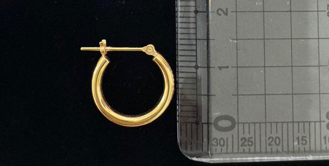 K18 ピアス フープ