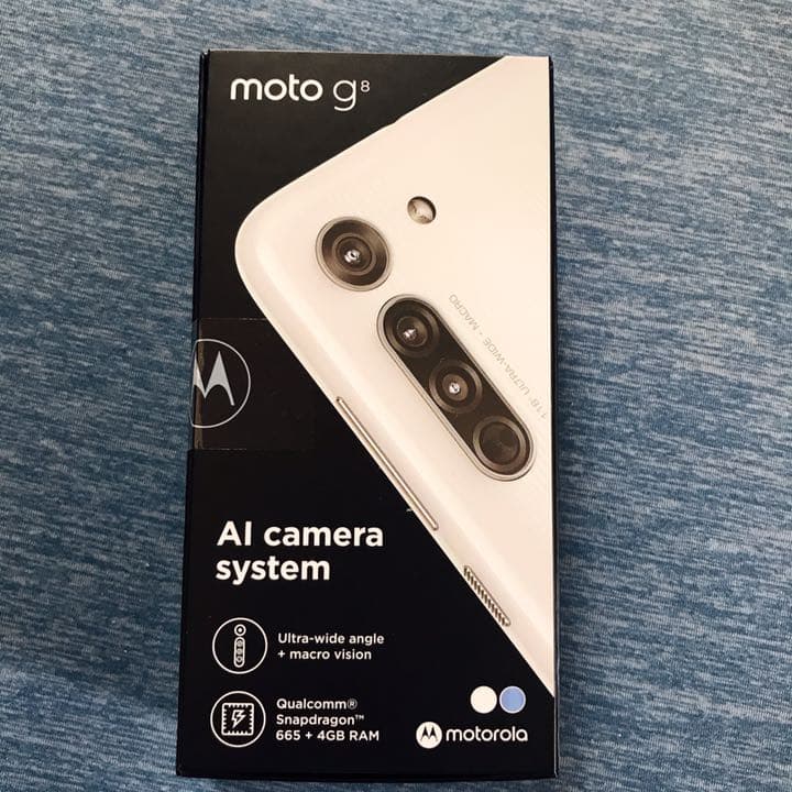 ◯*読様 新品未開封 モトローラ moto g8 ノイエブルー