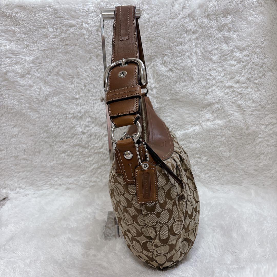 Coach コーチ シグネチャー柄 ホーボー ワンショルダーバッグ