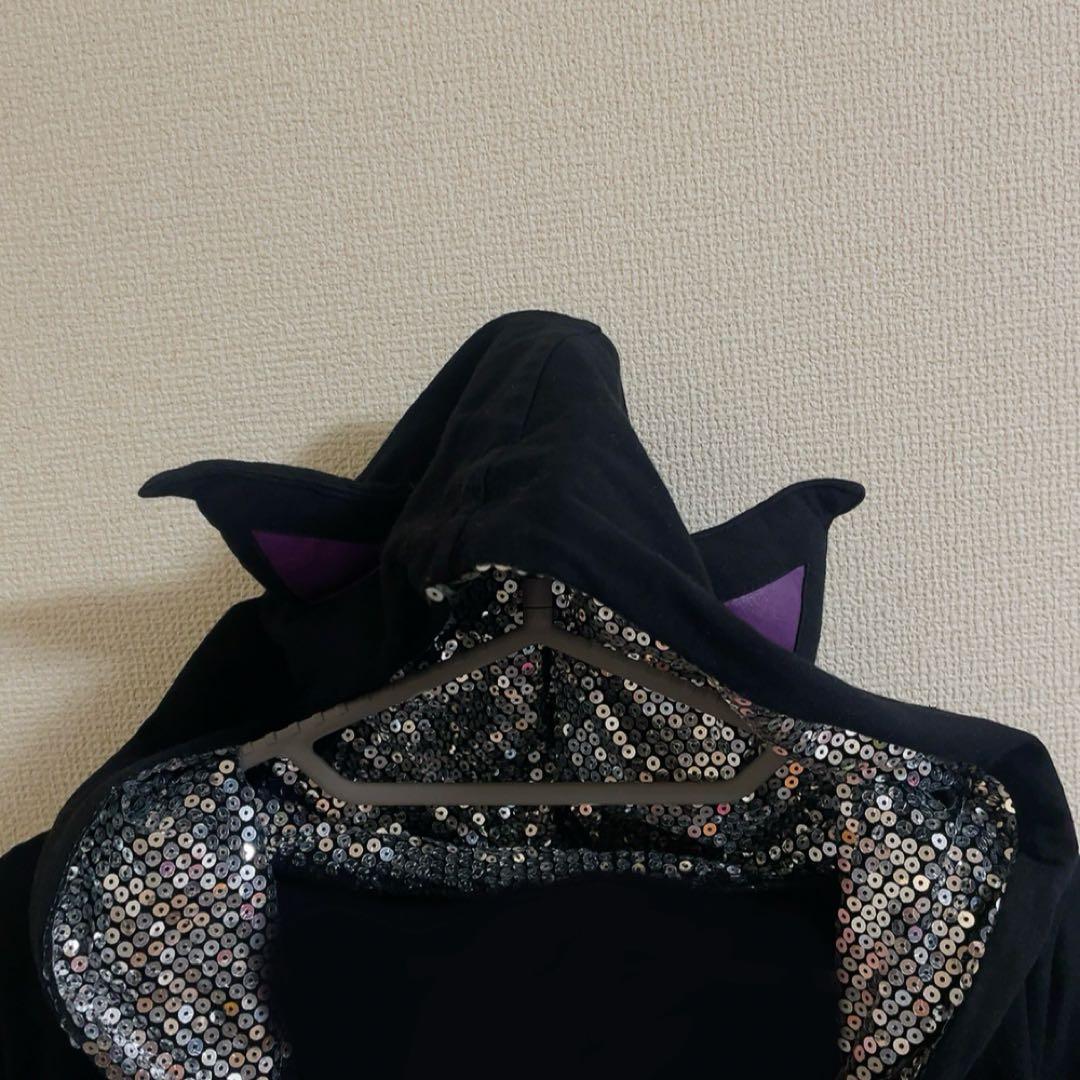 tutuha 猫耳 スパンコール スカルパーカー 平成 レア ねこ