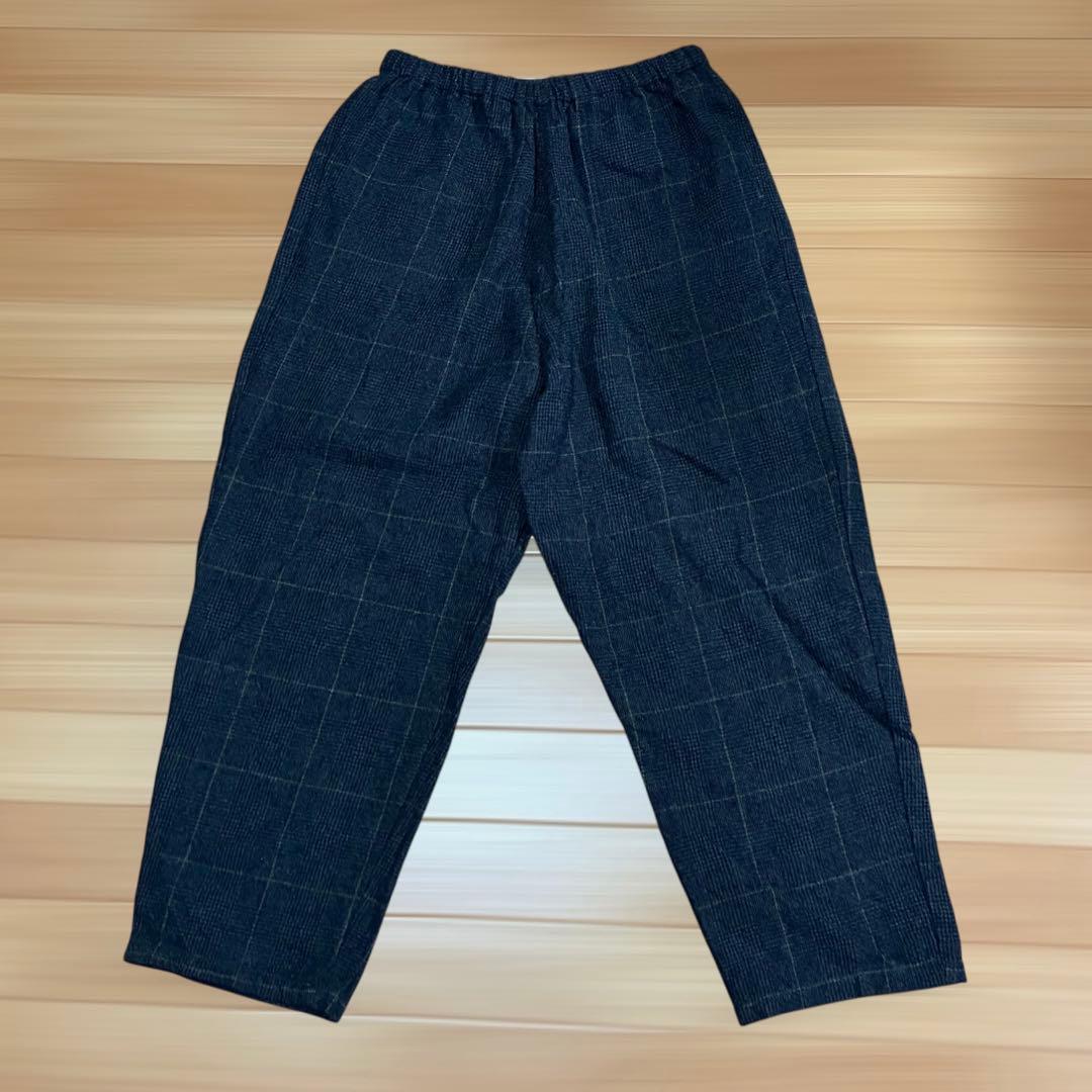 ダントン ウール イージーパンツ グレンチェック 日本製