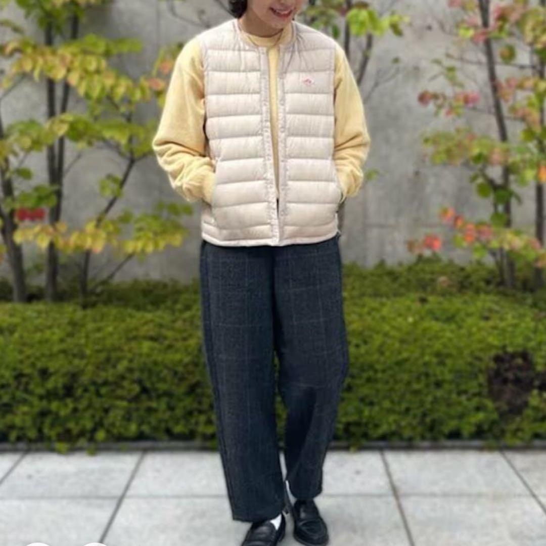 ダントン ウール イージーパンツ グレンチェック 日本製