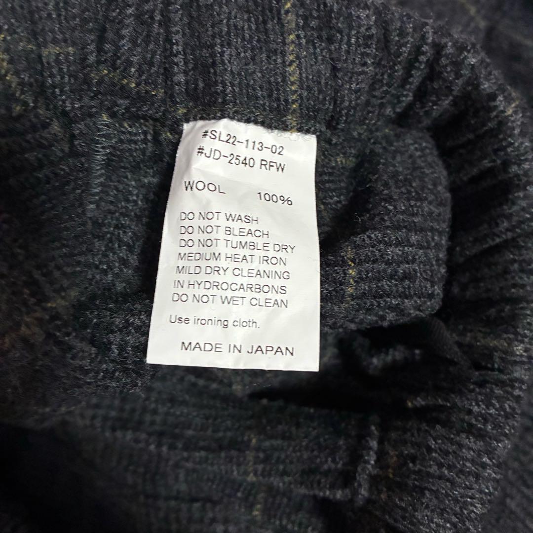 ダントン ウール イージーパンツ グレンチェック 日本製