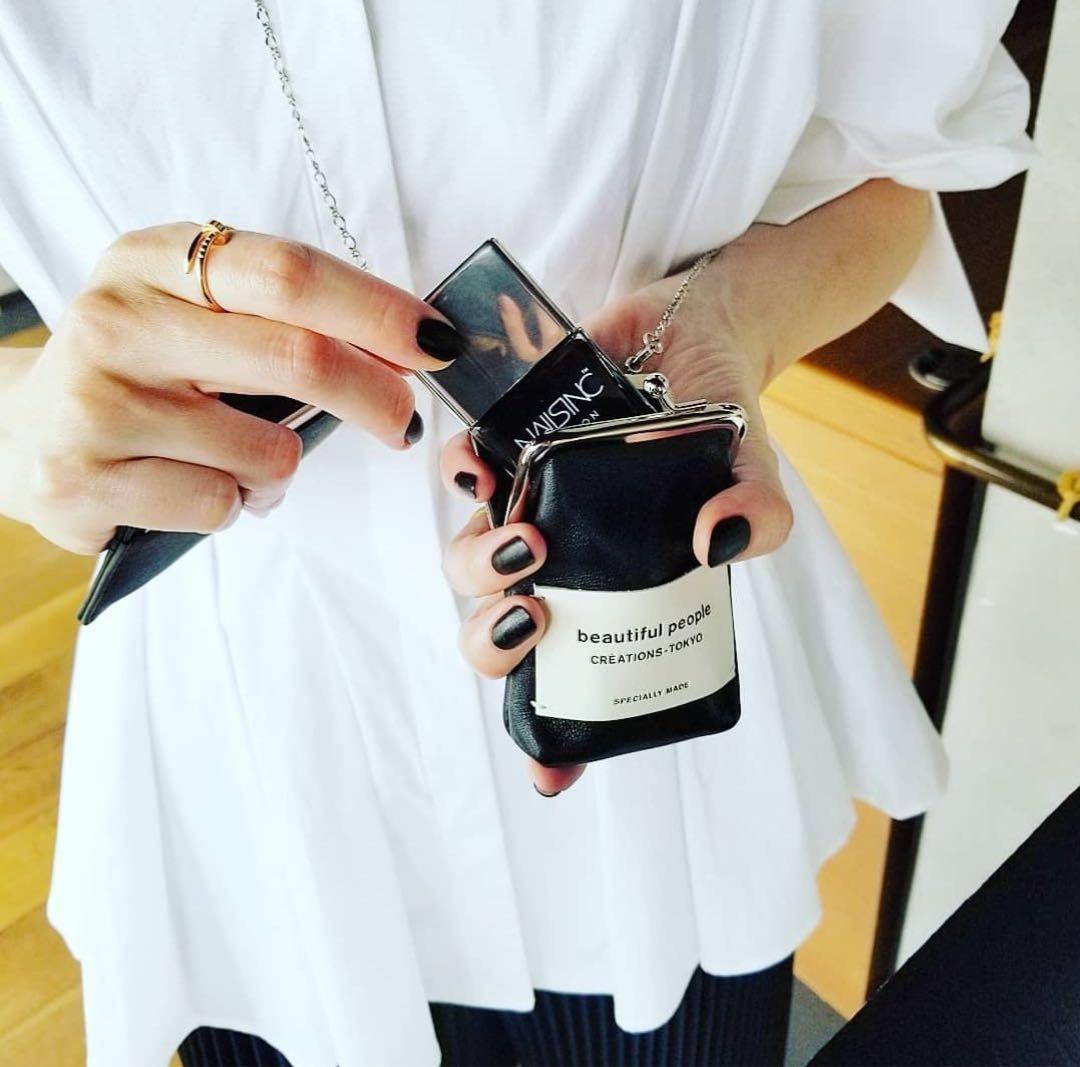 beautiful people mini clasp pouch ブラック