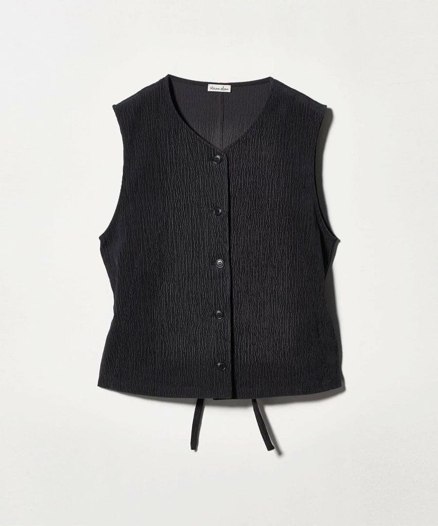 【2025AW】Steven Alan ランダムコーデュロイ ベスト ブラック