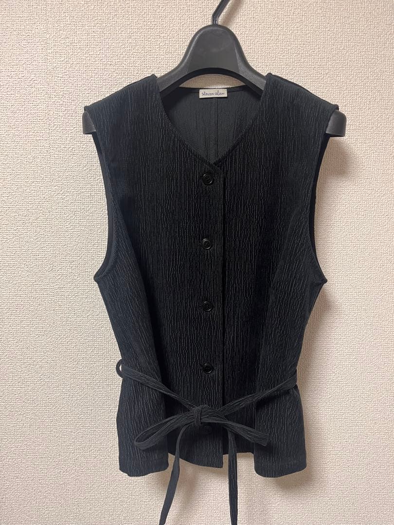 【2025AW】Steven Alan ランダムコーデュロイ ベスト ブラック
