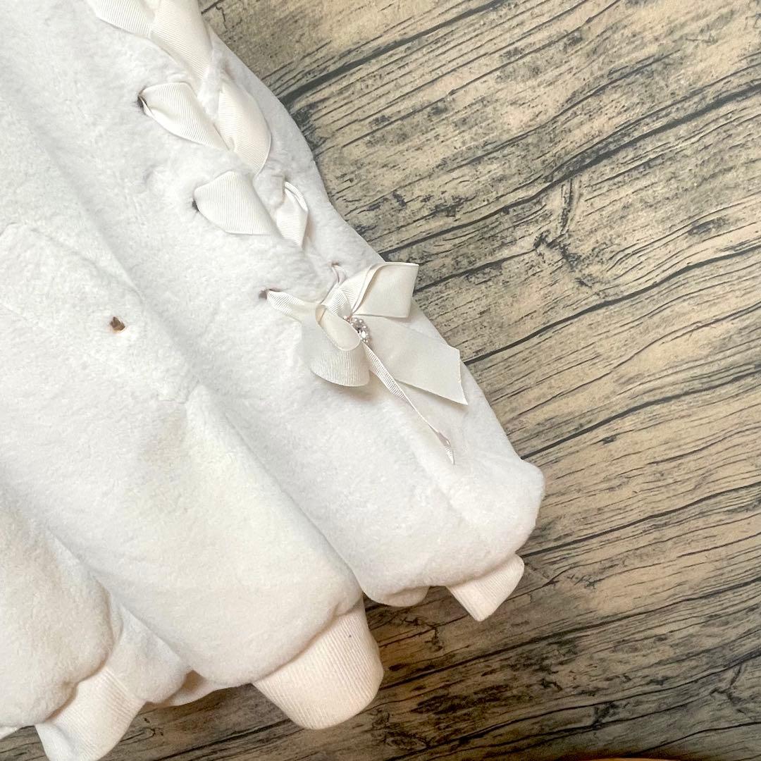 リボンうさみみファーブルゾン ホワイト 0