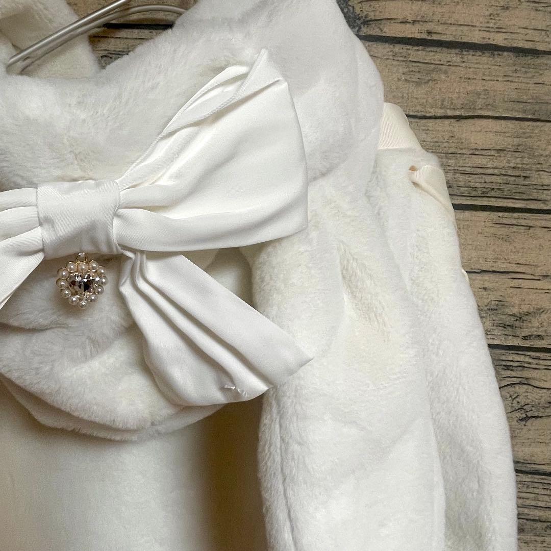 リボンうさみみファーブルゾン ホワイト 0