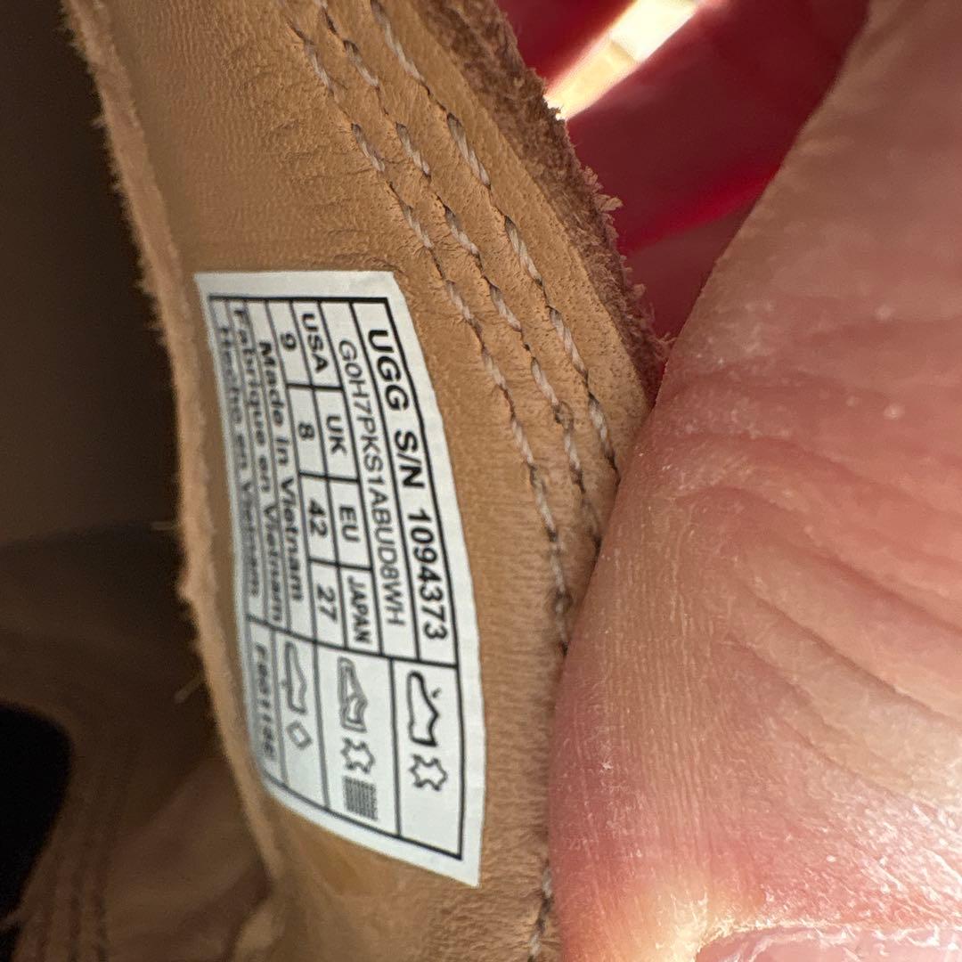 UGG ベージュ スエード サイドゴアブーツ