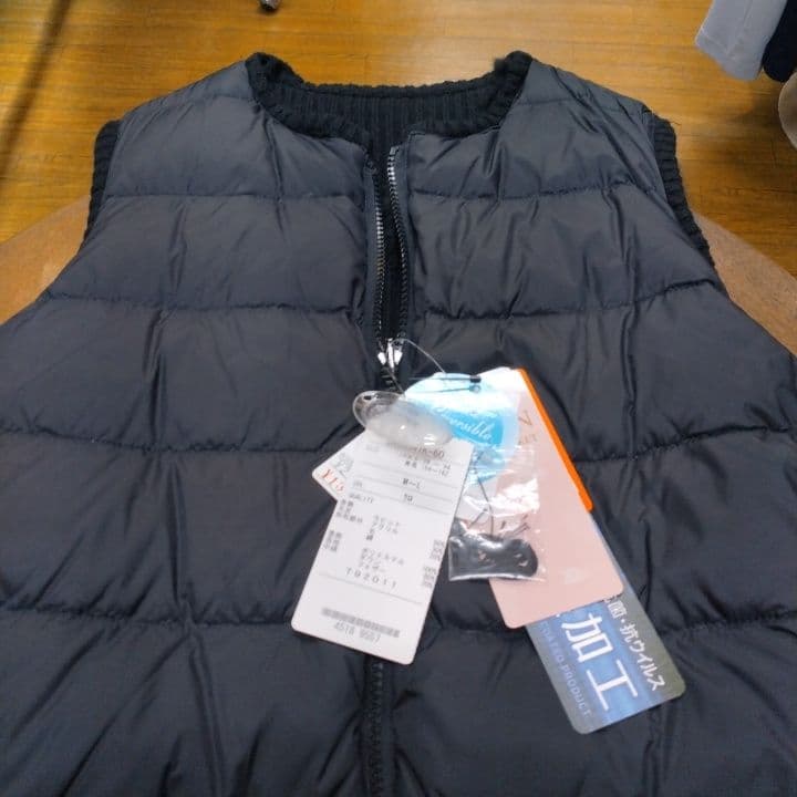 リバーシブル黒ダウン&毛皮ラビット M-Lサイズ最終価格