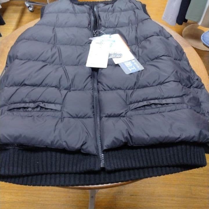 リバーシブル黒ダウン&毛皮ラビット M-Lサイズ最終価格