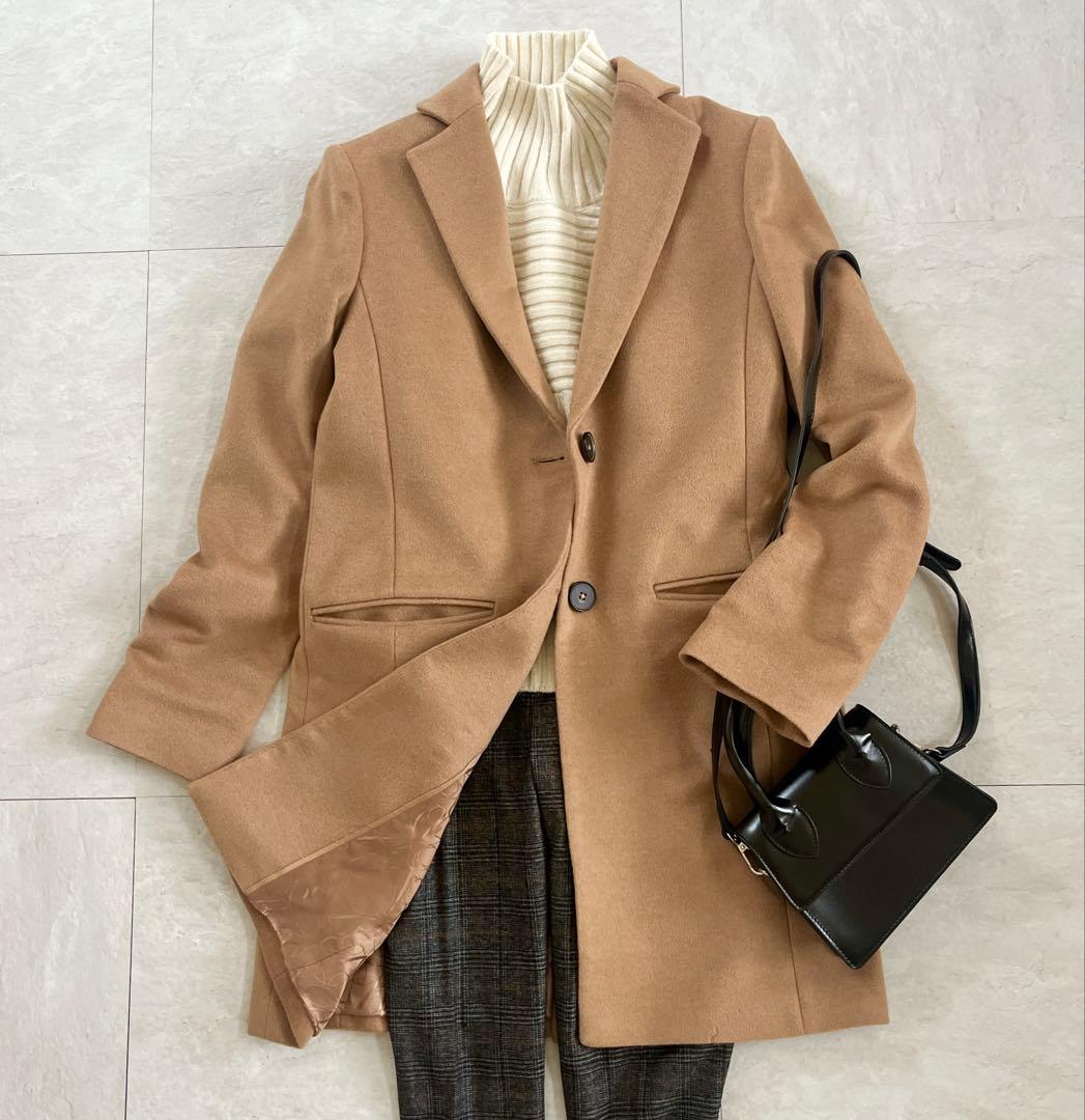 高級✨美品✨ ブルックスブラザーズ キャメル100% チェスターコート サイズ2