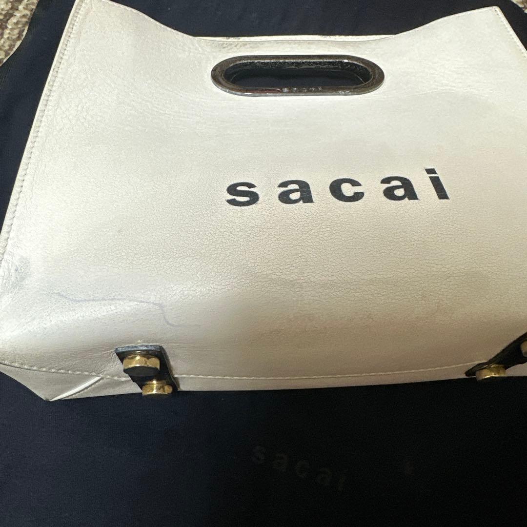sacai ショッパー バッグ 白